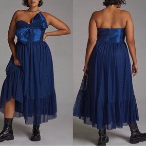 Anthropologie Hutch Strapless Dress with Bow